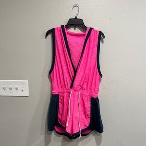 FP Movement by Free People Pink and Black Romper